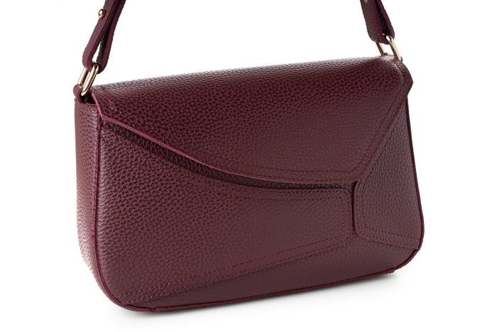 Lucky Bees 1273 Bolso Claret Red de Cuero de Polivinilo Elegante para Mujer